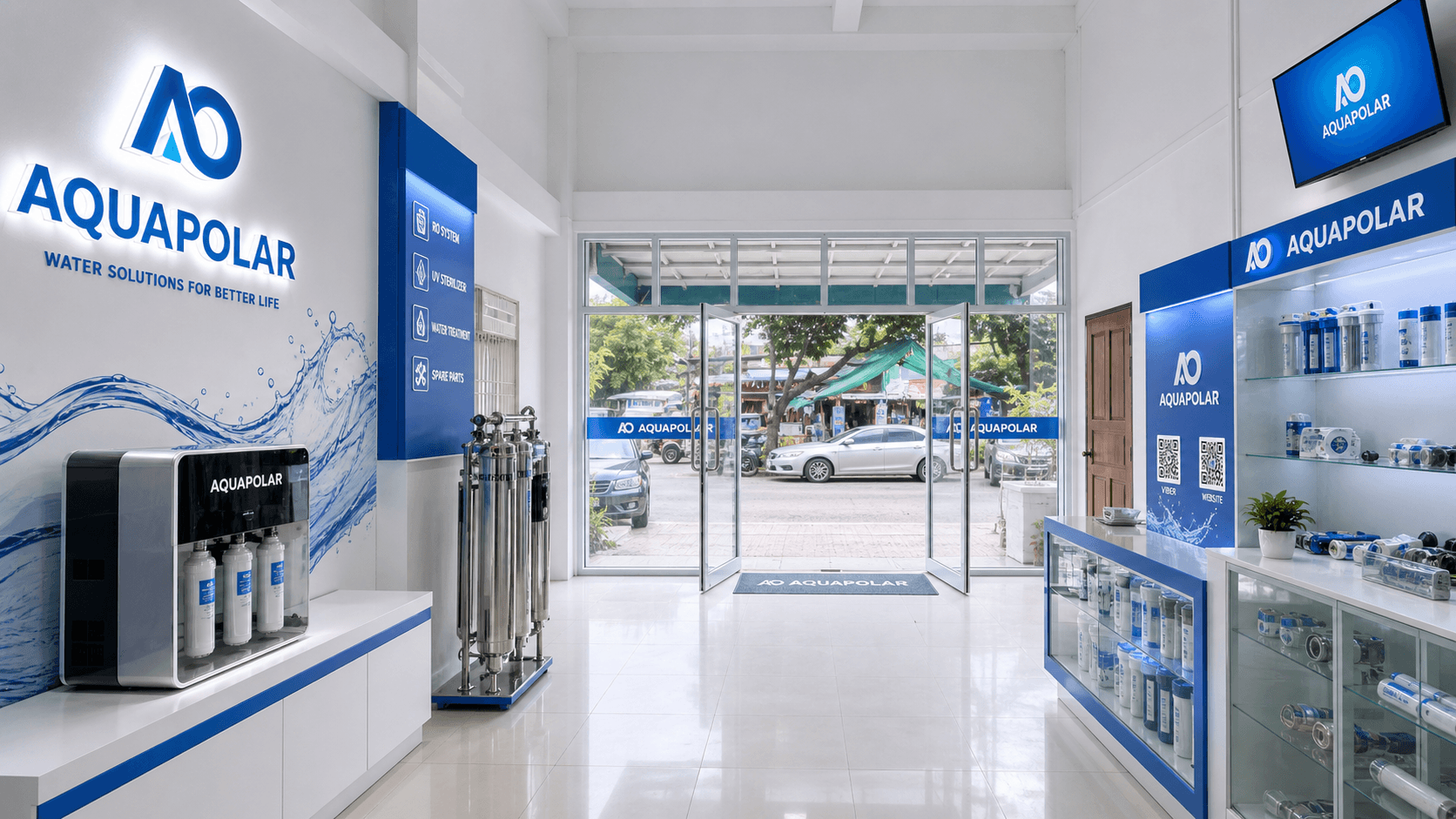 AQUAPOLAR Insein showroom entrance