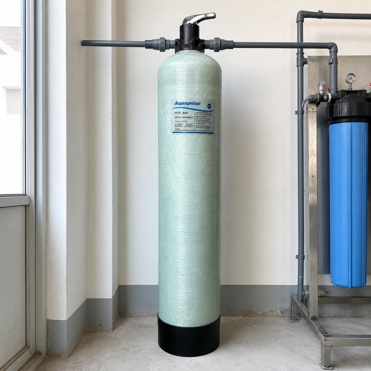 AQUAPOLAR FRP 844 dual-pipe installation scene 3