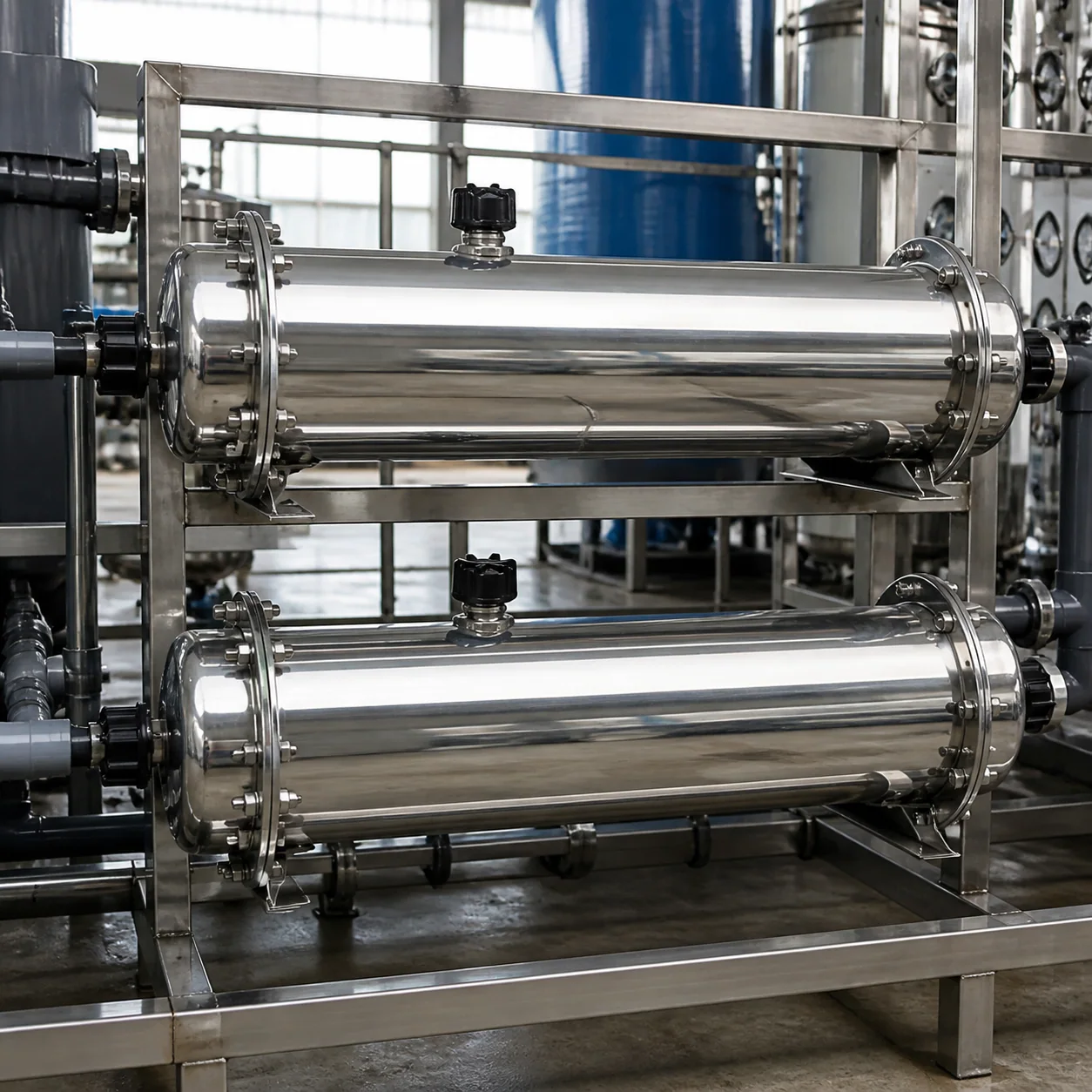 Stainless steel membrane housing scene 4