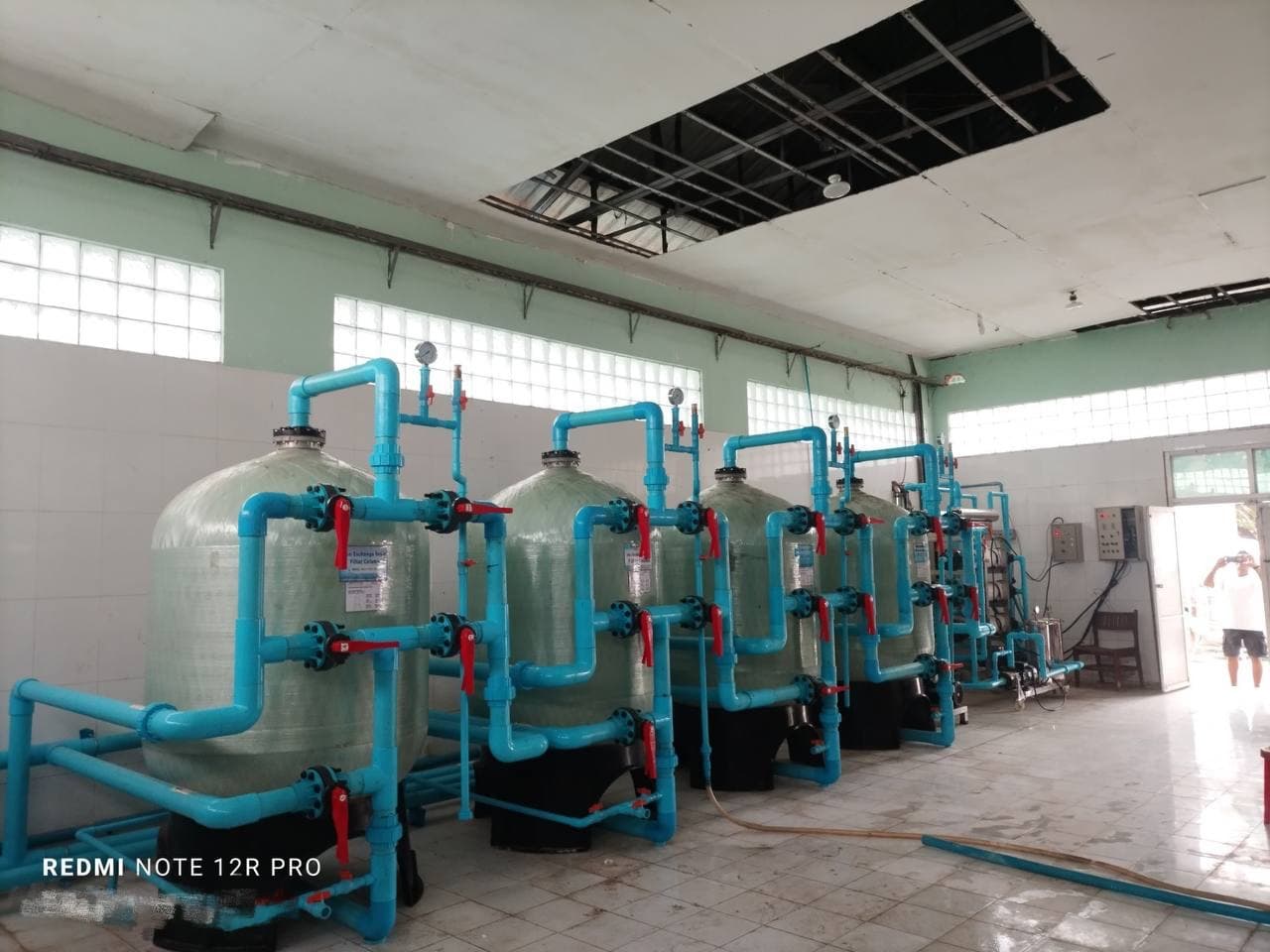 Indoor water treatment plant — Myanmar — site photo