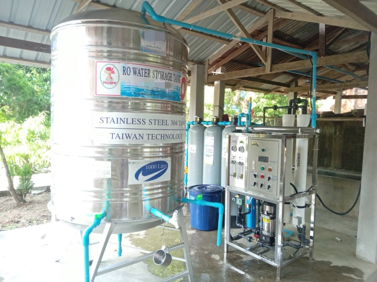 Outdoor commercial RO system — Myanmar