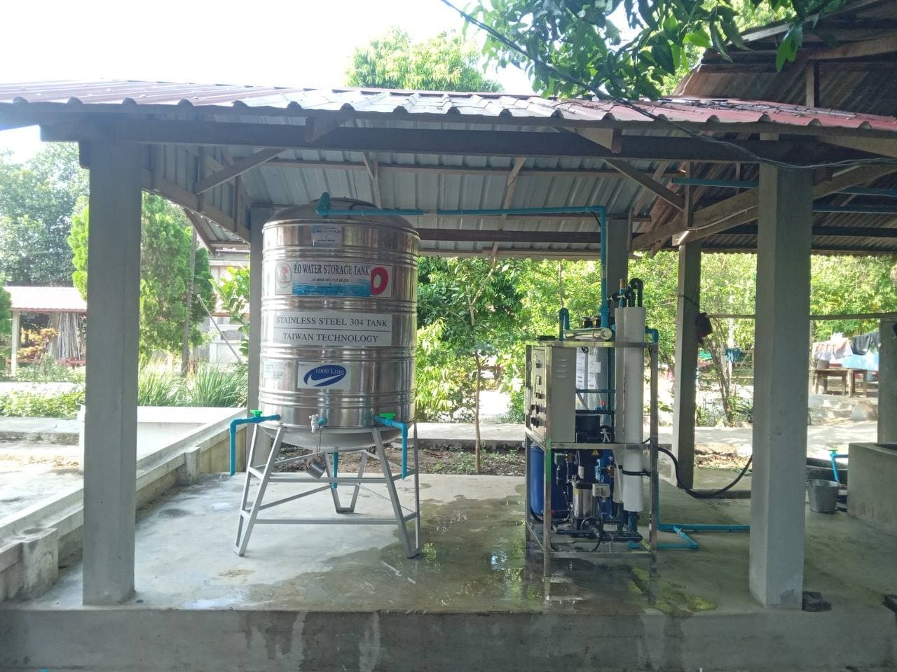 Outdoor commercial RO system — Myanmar — site photo