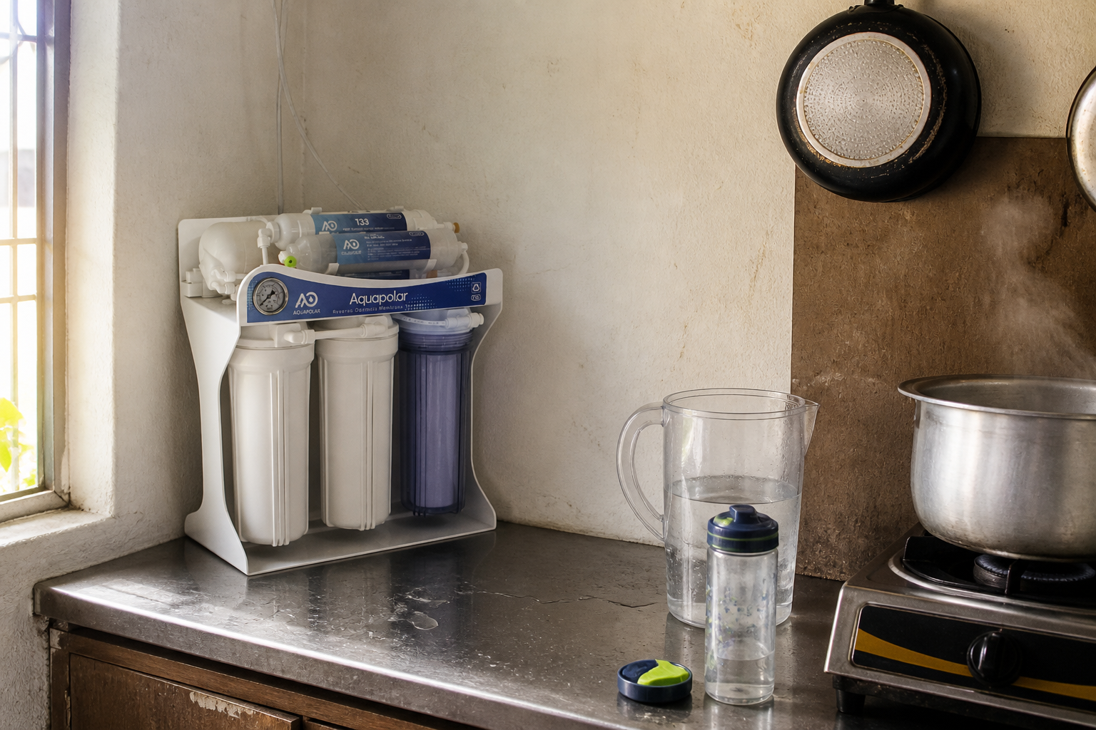 Lunch peak — jug empty while cooking