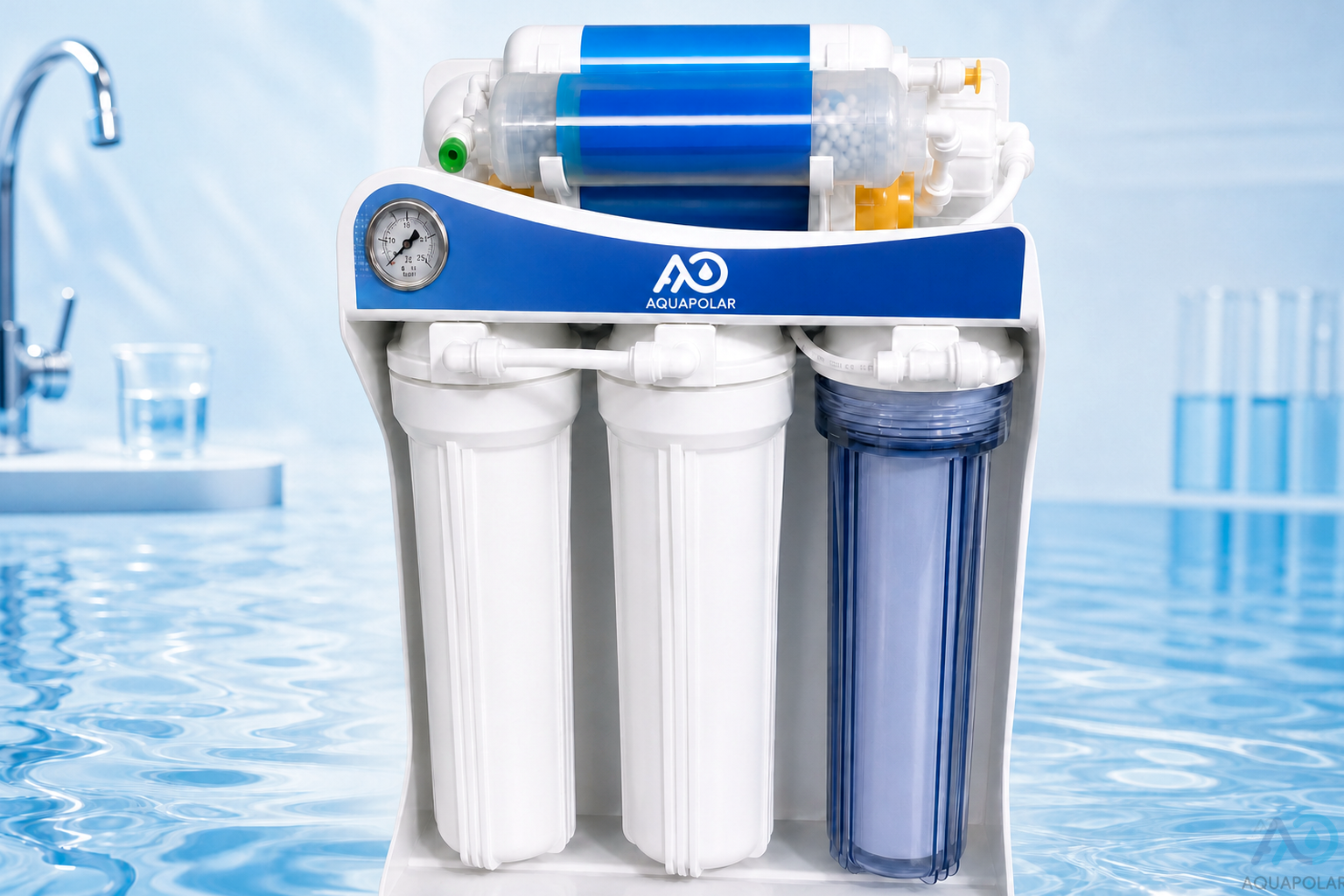 AQUAPOLAR reverse osmosis machine in clean studio