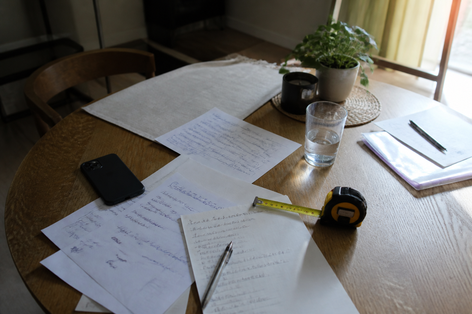 Prepare notes before a showroom visit
