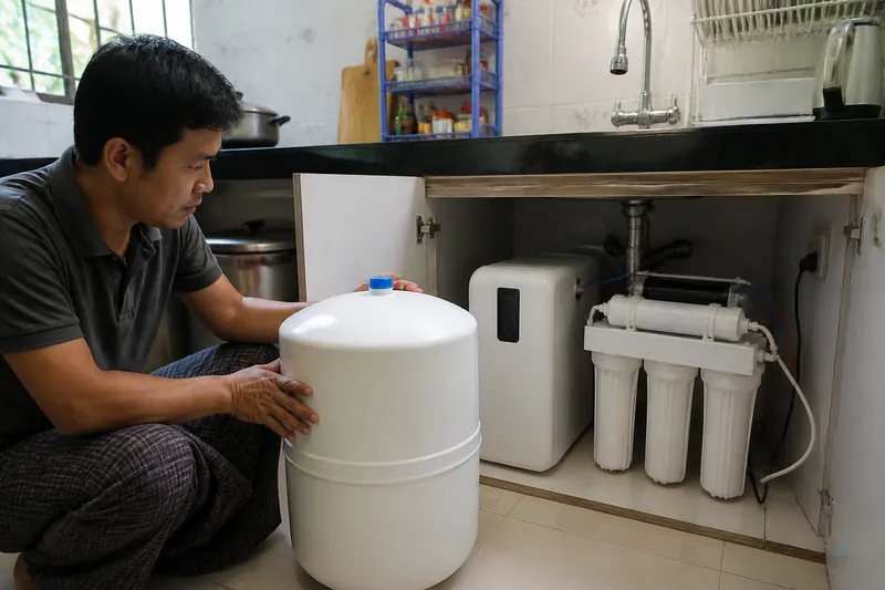 RO capacity class sticker versus under-counter storage tank planning