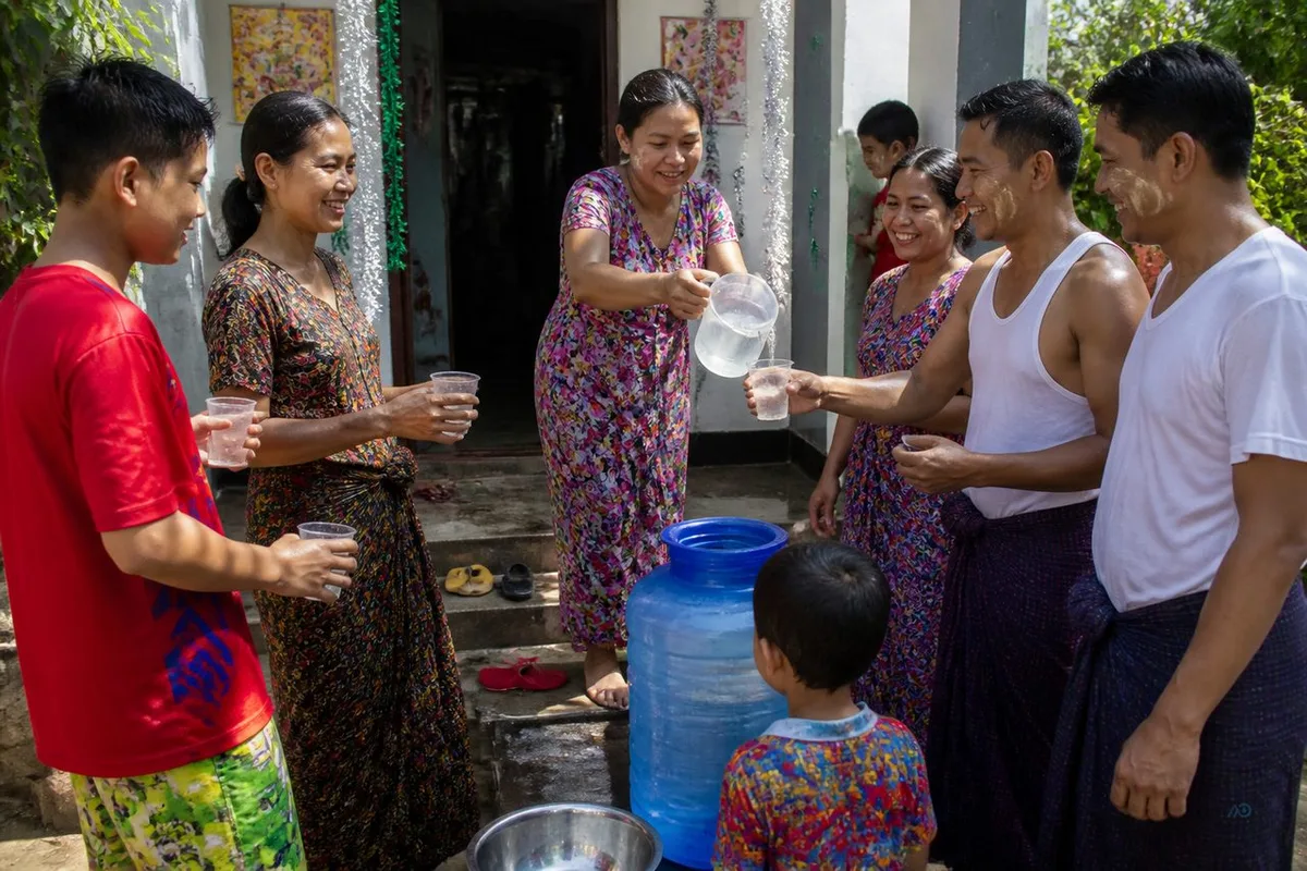 Thingyan holiday guests at a Yangon home — home RO demand spike