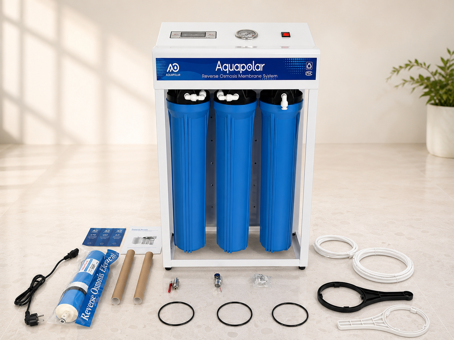 AQUAPOLAR RO Machine 600GPD with accessories